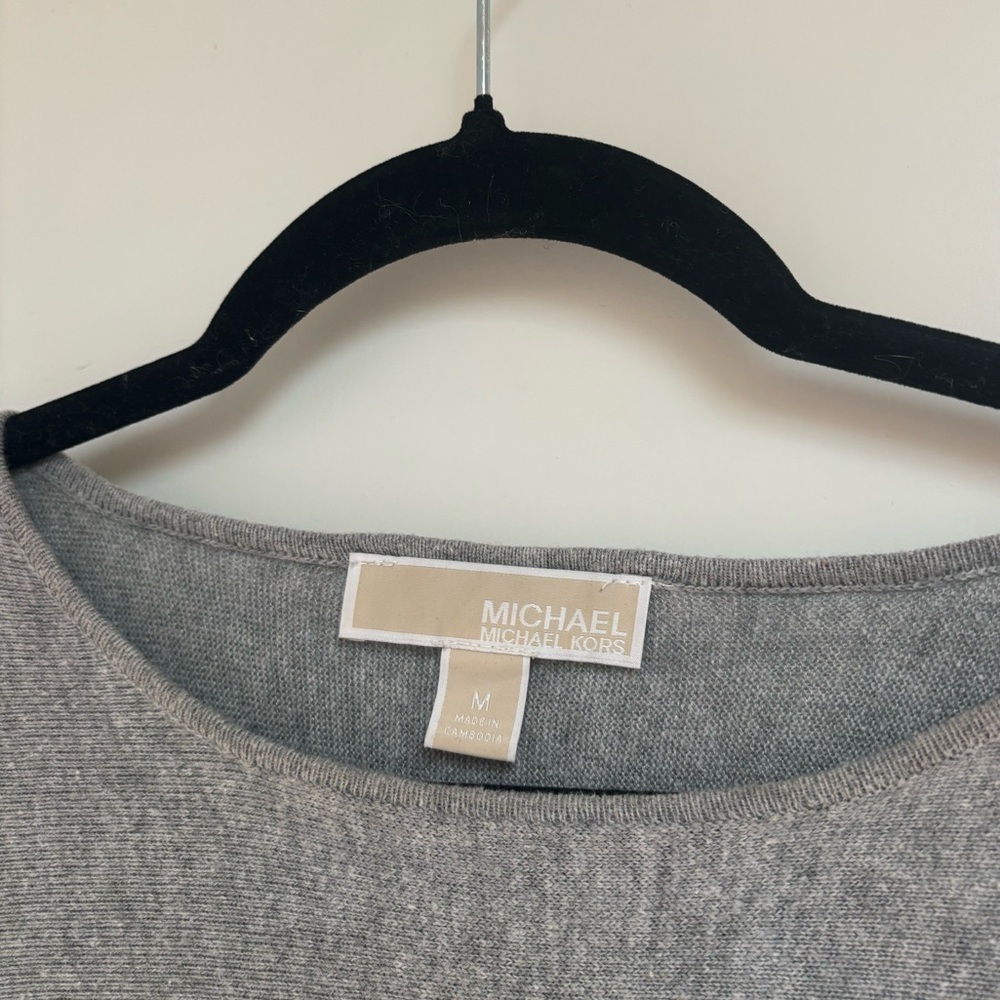 Michael Kors Heather Gray Knit Top - Picture 2 of 7